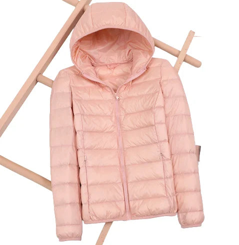 New Women Thin Duck Down Jacket  Down Ultralight Jackets Autumn and Winter Warm Coats Portable Outwear