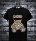 S-6XL Streetwear  Diamonds t-shirts  Summer Mens Rhinestones  T Shirt Male  Fashion Tees Casual  Anime Tops