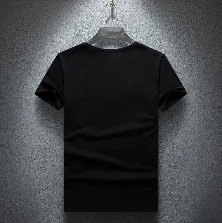 S-6XL Streetwear  Diamonds t-shirts  Summer Mens Rhinestones  T Shirt Male  Fashion Tees Casual  Anime Tops