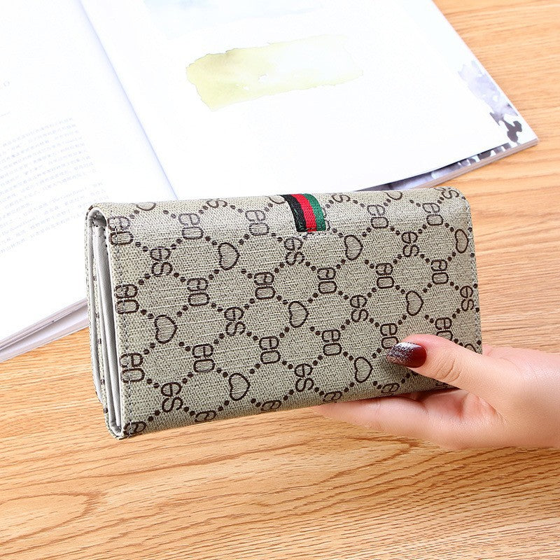 Long Wallet for Women 2024 New Fashion Simple Foldableing Multi-Functional Hand Wallet Card Holder Two-In-One Wallet