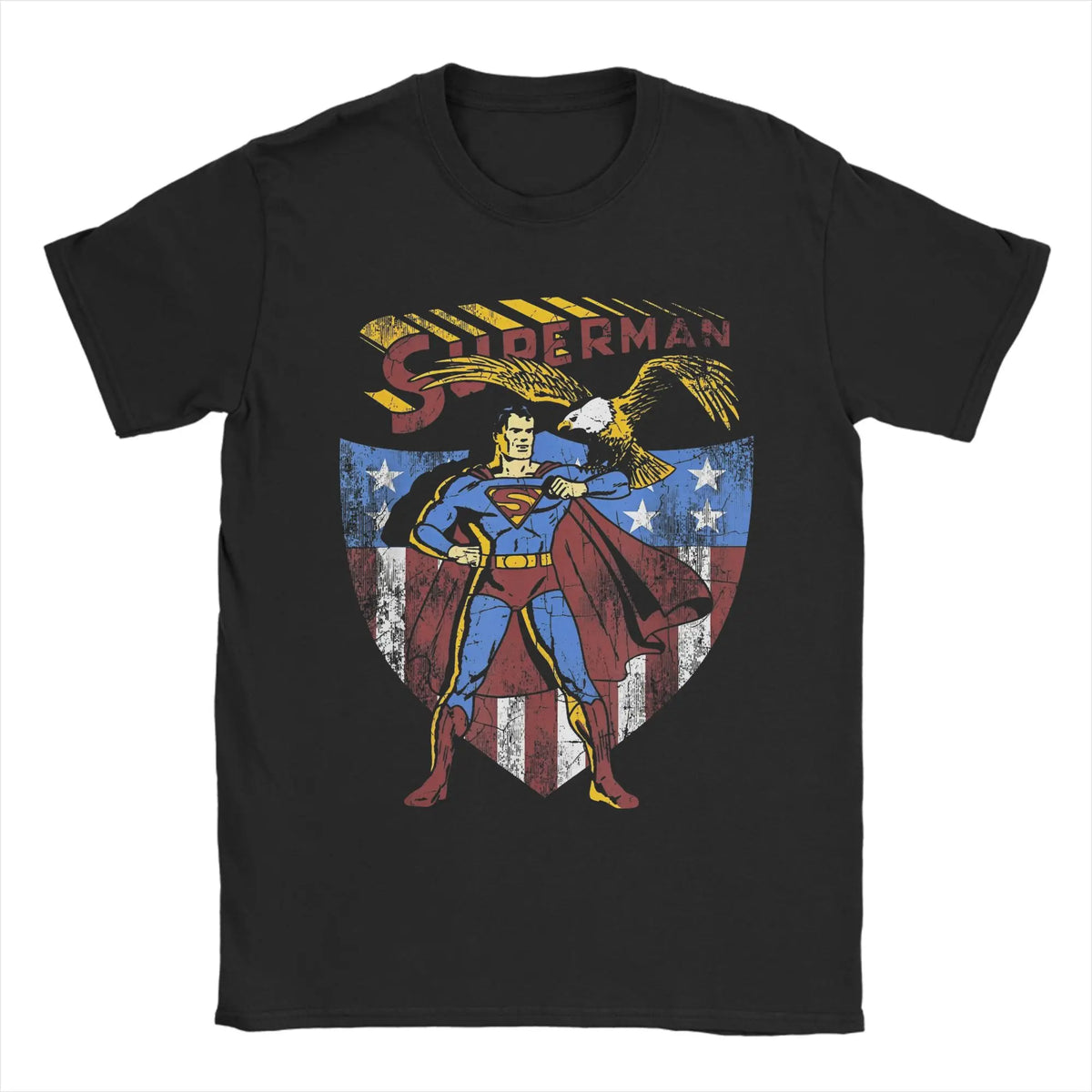 Supermans Superhero T-Shirts for Men Women  Funny 100% Cotton Tee Shirt Crewneck Short Sleeve T Shirts Classic Clothes