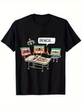 Men Cotton Black T-Shirt Vintage 80s Graphic Print O-neck Short-sleeved Tee Unisex Casual Tshirts Streetwear Tops 2026 Summer