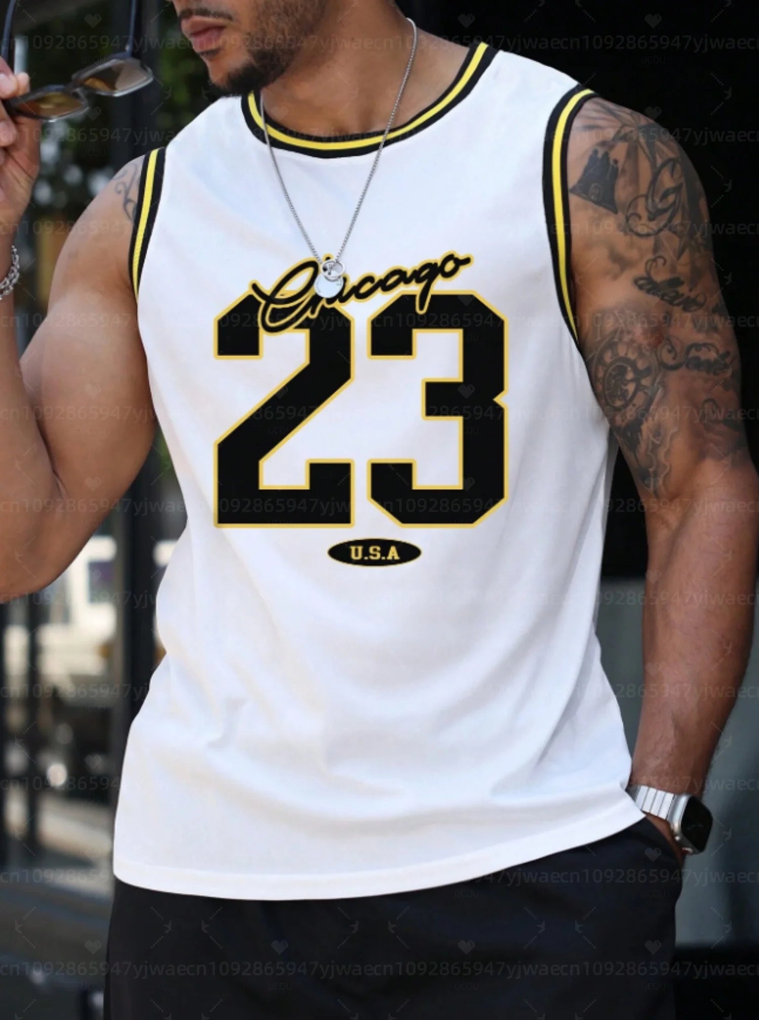 2026 Summer Men's Women Chicago No.23 Graphic Tank Top Sleeveless Basketball Jersey Vest Men Round Neck Sports Gym Vest