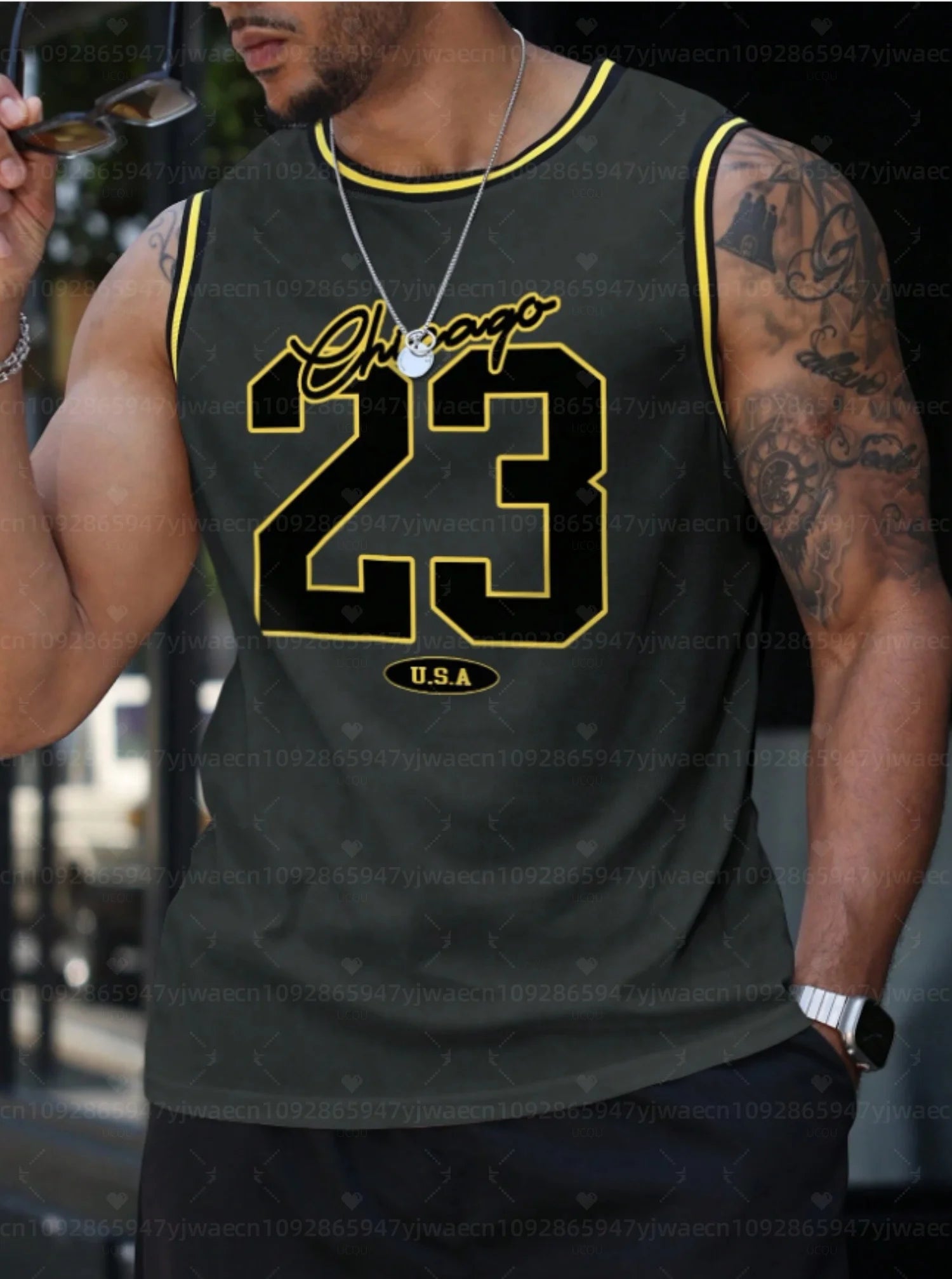 2026 Summer Men's Women Chicago No.23 Graphic Tank Top Sleeveless Basketball Jersey Vest Men Round Neck Sports Gym Vest