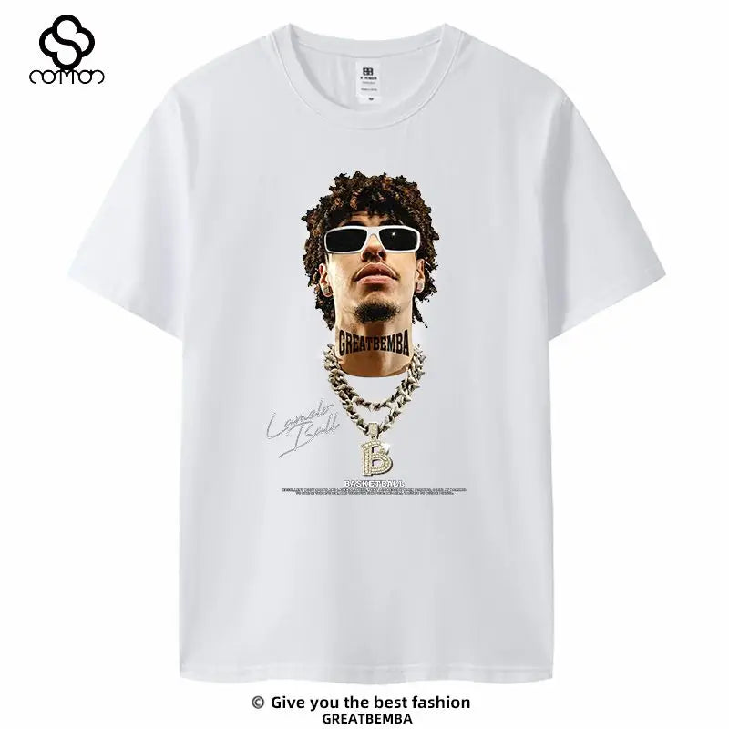 Basketball Star George Irvin Rodman Avatar Short-sleeved Cotton T-shirt American Casual Basketball Sports Plus Size Summer Y2k