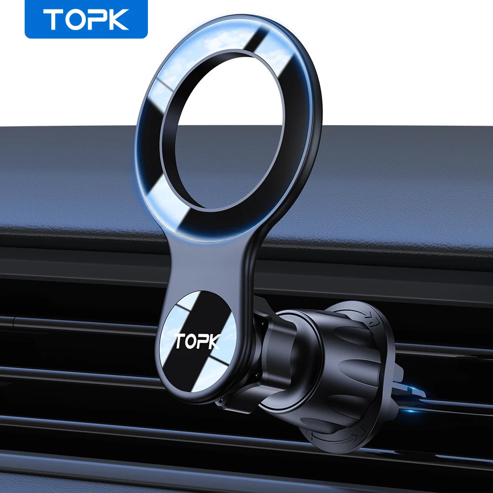 TOPK for MagSafe Car Phone Holder,[20 Super Magnets]Magnetic Car Phone Mount for Air Vent Phone Holder for iPhone Mag Safe Case