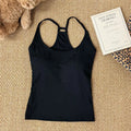 Casual U Neck Summer Tank Tops Sleeveless With Pad Fitted Tops Camisoles Slim Vest Corset for Women