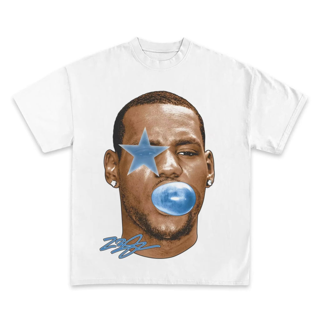 Lebron James Basketball Star T-shirt Harajuku Y2k Casual O-neck Short Sleeve Unisex Summer Fashion Street Men's T-shirt Cotton