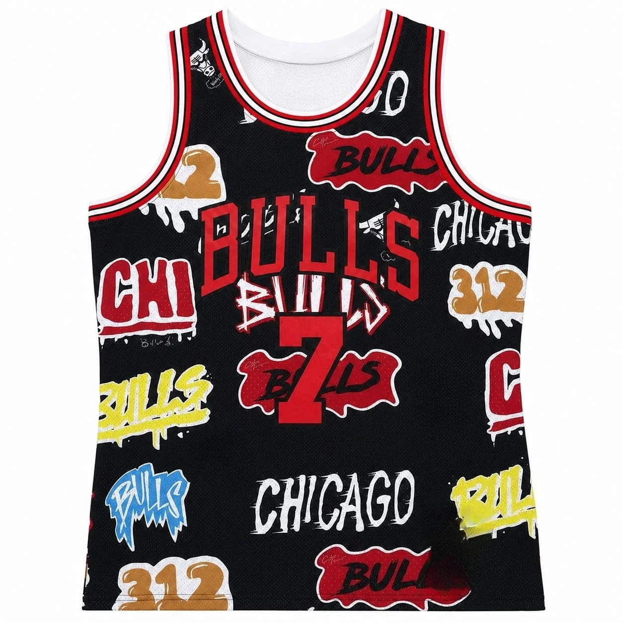 33 New York Knicks Graffiti Basketball Jersey Splash Art Print Breathable Mesh Sleeveless Fan Sport Tank Uniform Kids and Family