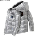 Winter Men's Jacket Casual Warm Thick Coat Fashionable Hooded Parkas Men's Clothing Loose Windproof Shiny Jacket 4XL