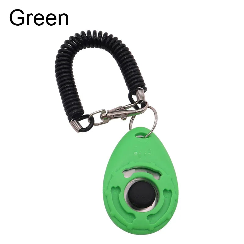 Dog Training Clicker Pet Cat Dog Click Trainer Use for Cat Puppy Birds Horses Aid Adjustable Wrist Strap Sound Key Chain