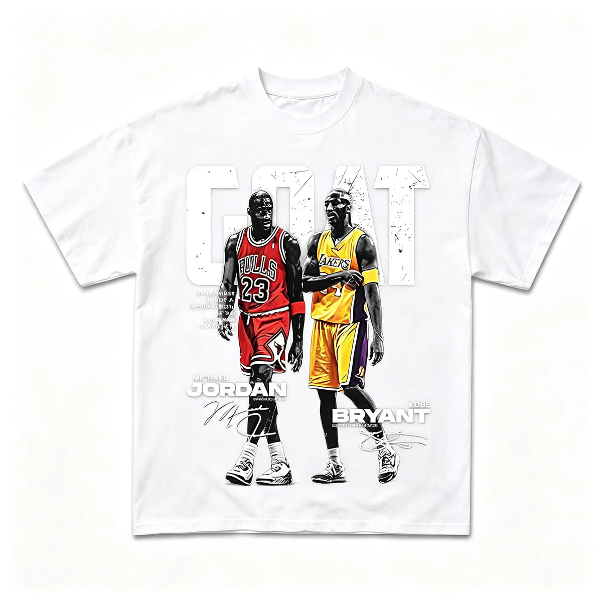 2026 New Parent‑Child Matching Unisex Oversized T‑Shirt Vintage Dual Basketball Legends Portrait Front Print Streetwear Tops