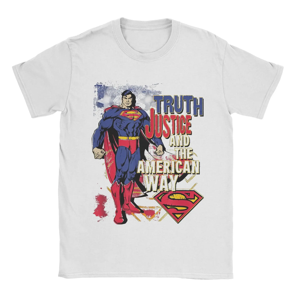 Supermans Superhero T-Shirts for Men Women  Funny 100% Cotton Tee Shirt Crewneck Short Sleeve T Shirts Classic Clothes