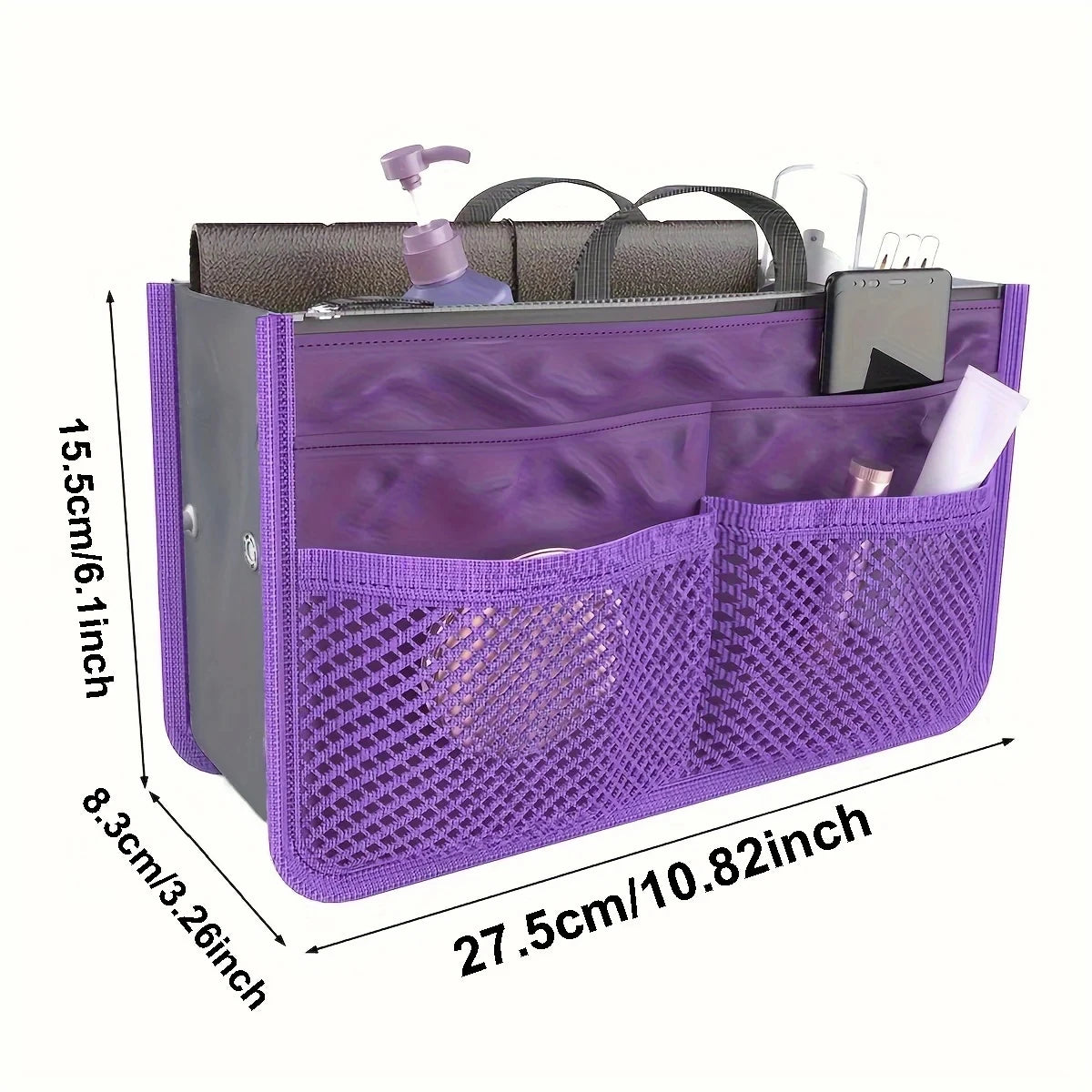Organizer Insert Bag Women Nylon Travel Insert Organizer Handbag Purse Large Liner Lady Makeup Cosmetic Bag Cheap Female Tote