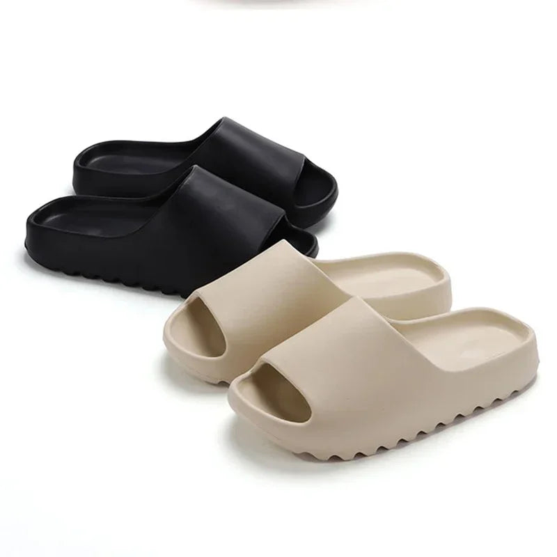 Women's Thick Platform Cloud Slippers Brand Design Soft Sole Outdoor Indoor Slide Woman 2025 Summer Eva Beach Sandals Flip Flops
