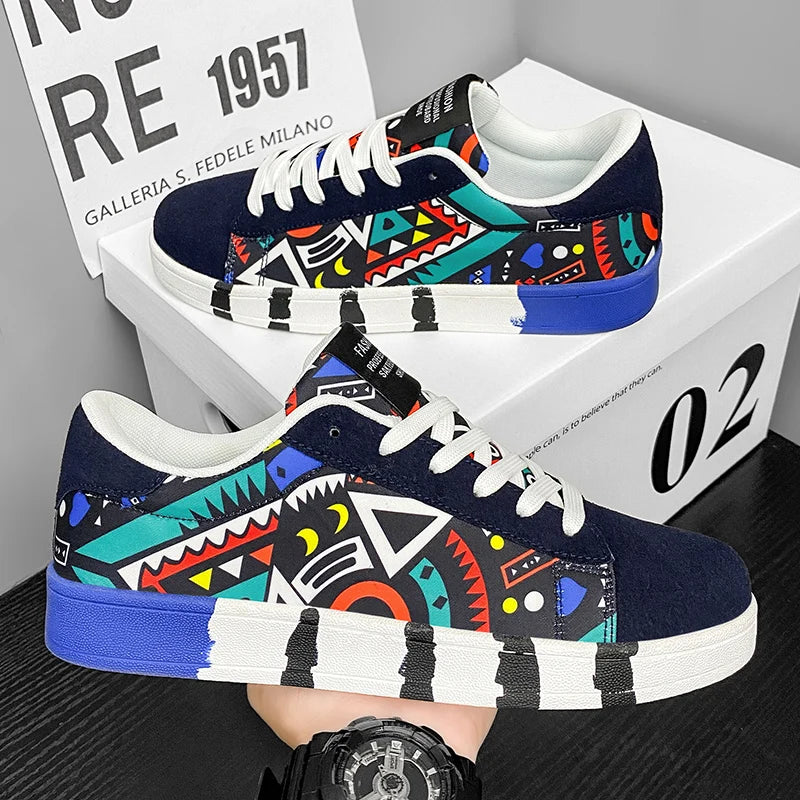 YRZL Skateboard Shoes Men Canvas Sneakers Casual Breathable Walking Shoes Lightweight Flat Shoes for Men Street Trend Sport Shoe