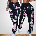 25-26 Spring/Summer New 3D Printed Fashion Elastic Waist Sports Casual Straight-leg Pants for Women/Men