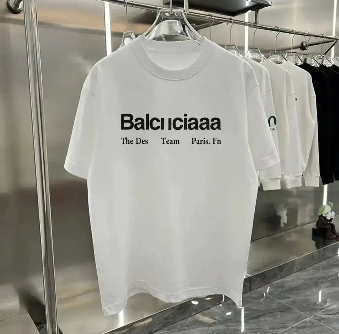 Fashion Designer Casual T-shirt Men's Women's Short Sleeved Letter 3D Printed High-quality 2026Summer Casual Style High-end