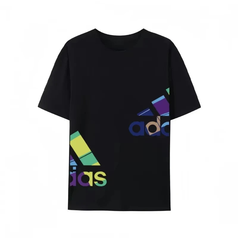Summer New Casual Men's and Women's Printed Short-sleeved Cotton T-shirt Loose and Versatile Fashion Half-sleeved Casual Wear