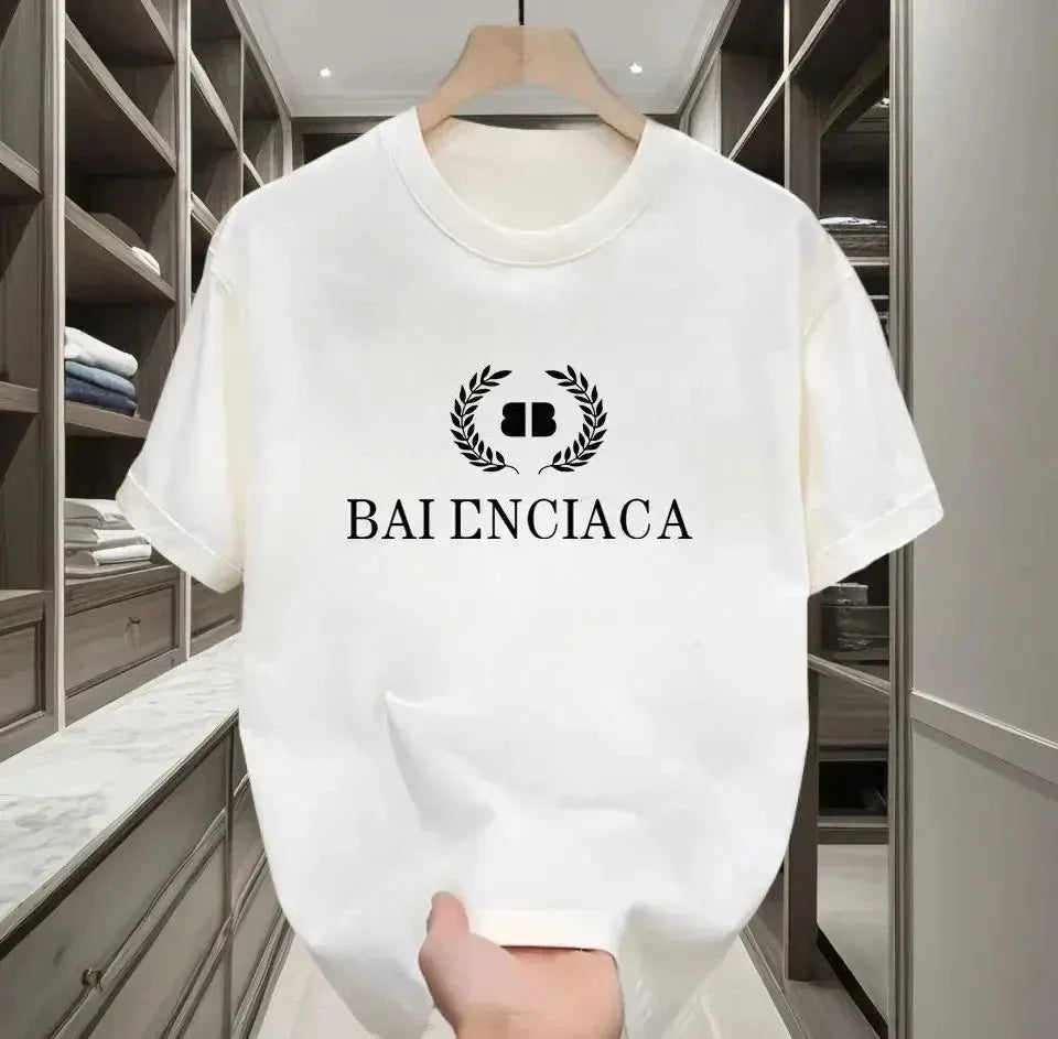 Fashion Designer Casual T-shirt Men's Women's Short Sleeved Letter 3D Printed High-quality 2026Summer Casual Style High-end