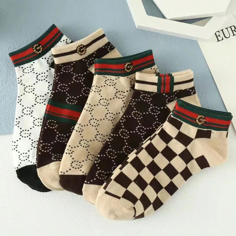 5 Pairs Men's Fashionable Low-Cut Socks