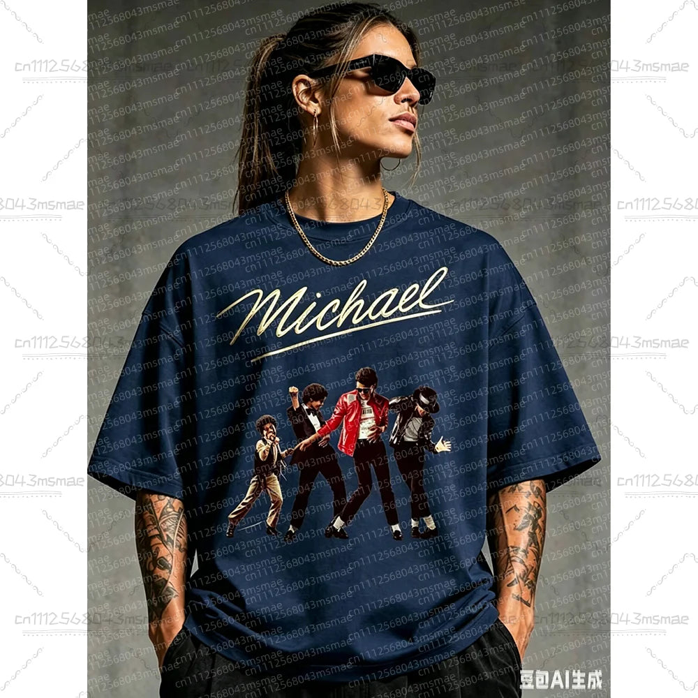 2026 Michael Jackson T-shirt Children Clothing Singer Printed Tops Boy Girl MJ Summer Tee Shirts Casual Clothes  Birthday Gift