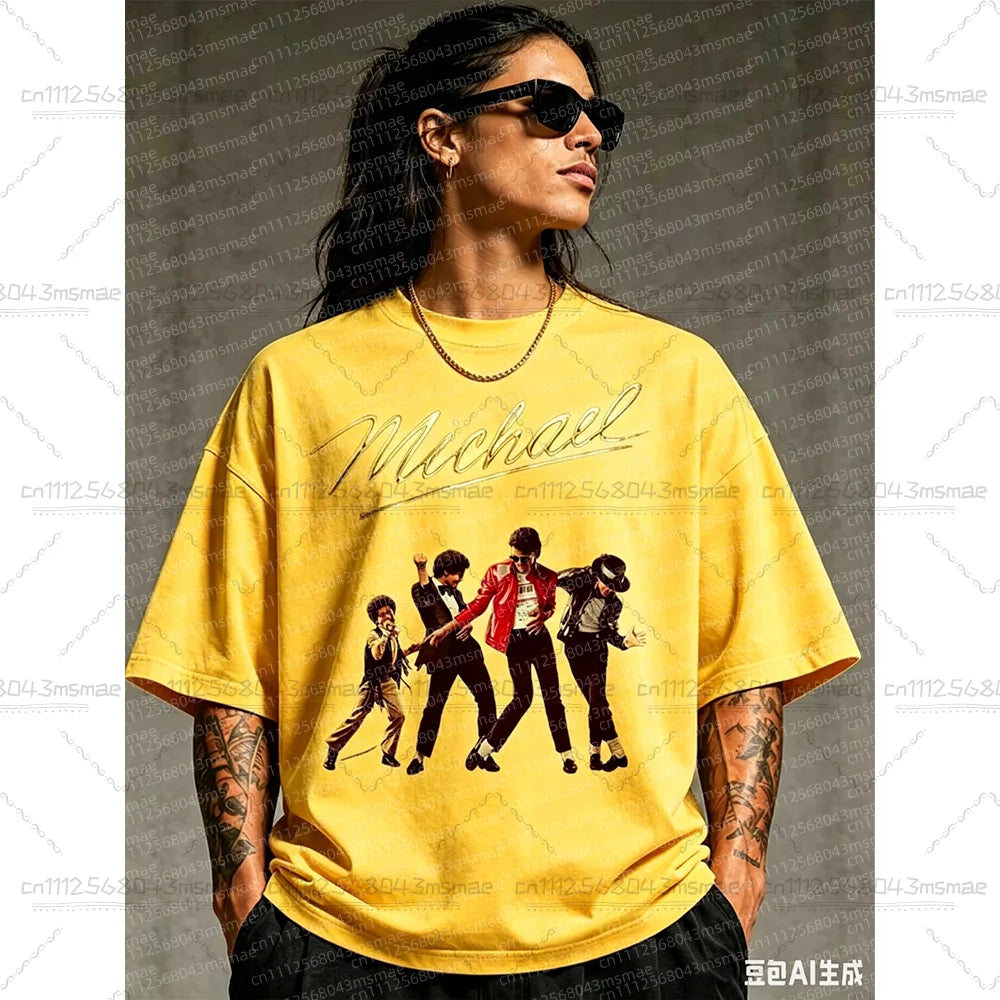 2026 Michael Jackson T-shirt Children Clothing Singer Printed Tops Boy Girl MJ Summer Tee Shirts Casual Clothes  Birthday Gift