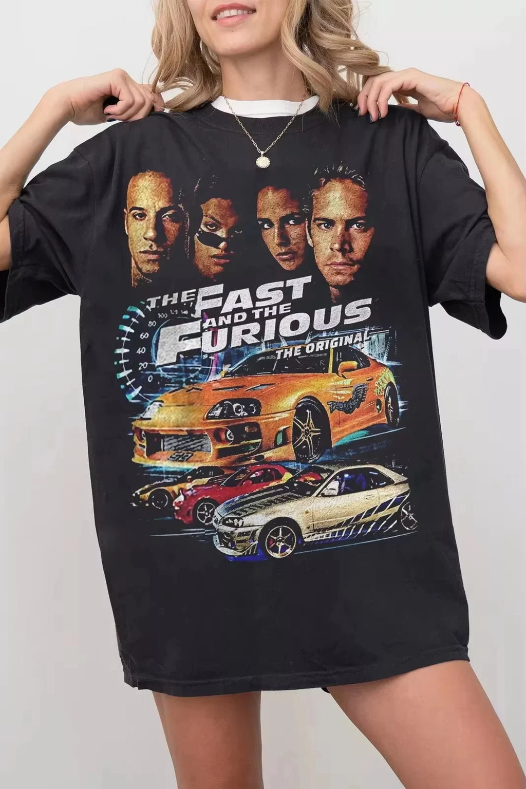 Retro 90s Street Racing Movie Style T-Shirt Men Women Vintage Car Graphic Casual Cotton Short Sleeve Tee