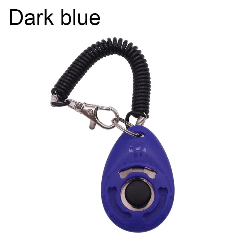Dog Training Clicker Pet Cat Dog Click Trainer Use for Cat Puppy Birds Horses Aid Adjustable Wrist Strap Sound Key Chain