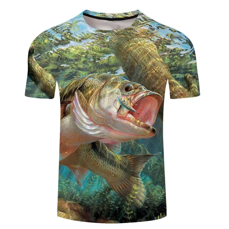 Fishing Is Calling You Crewneck Printed T Shirts Graphic Hipster Work Out Summer Streetwear Top Tee Men Women Clothing
