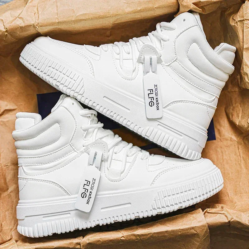 Men's Casual Sneaker Spring High-top Male Sneakers Shoes for Men Skateboard Sports Leisure Wear-resistant Non-Slip All-match New