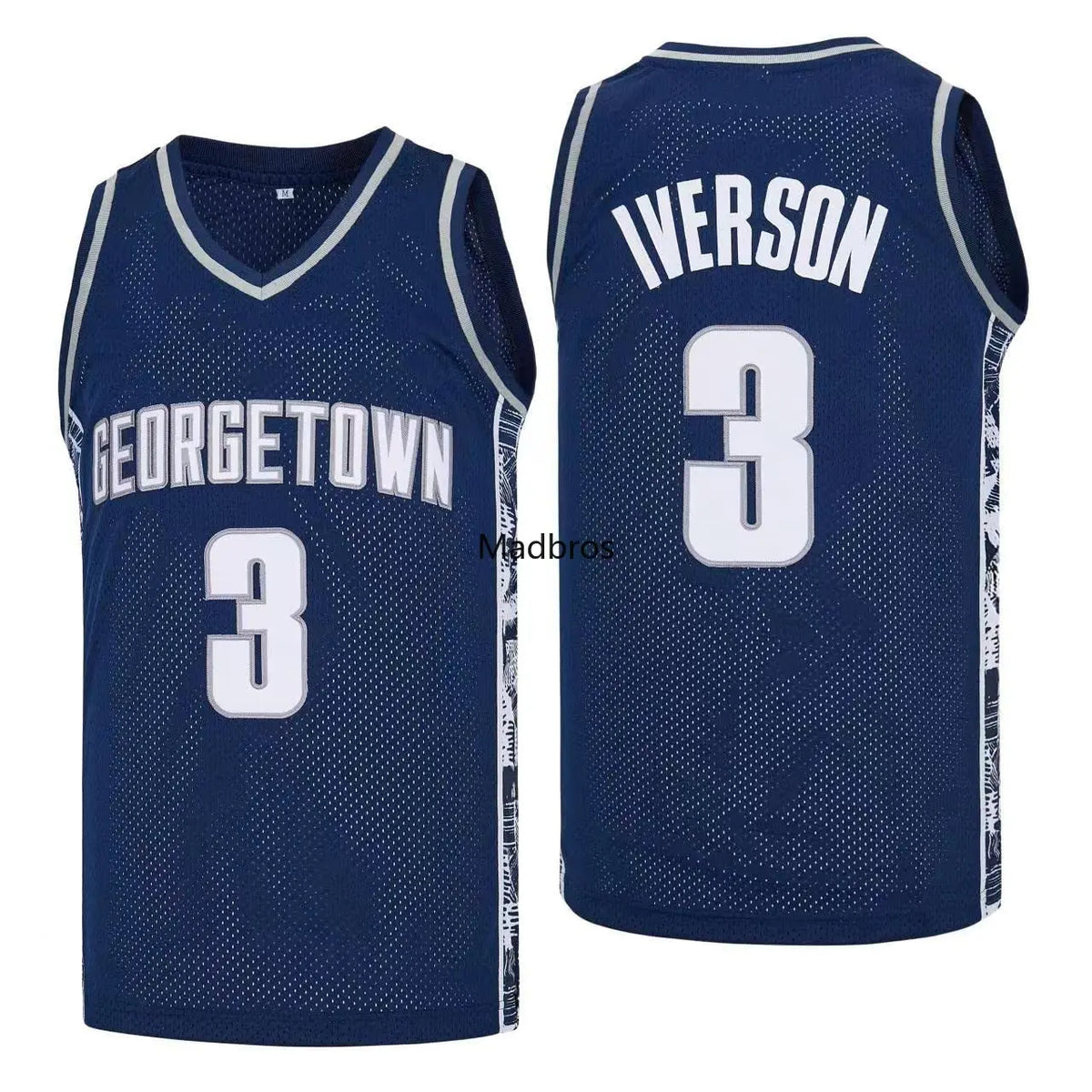 Allen Iverson Jersey 3 Georgetown Basketball Jersey Retro High School Mens Shirt All Stitched Us Size S-XXXL