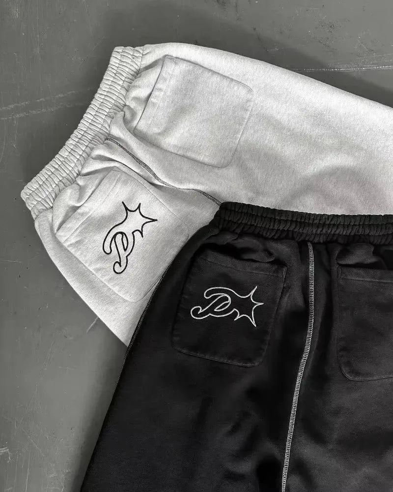 Man Embroidery Baggy Pants Cargo Streetwear Joggers Unisex Y2k Retro Goth Sweatpants Trousers Work Pants Harajuku Korean Clothes