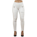 Shascullfites Melody White Pu Leather Pants Coating Woman Fashion Pants Slim Faux Leather Leggings Elastic Waist Women's Pants