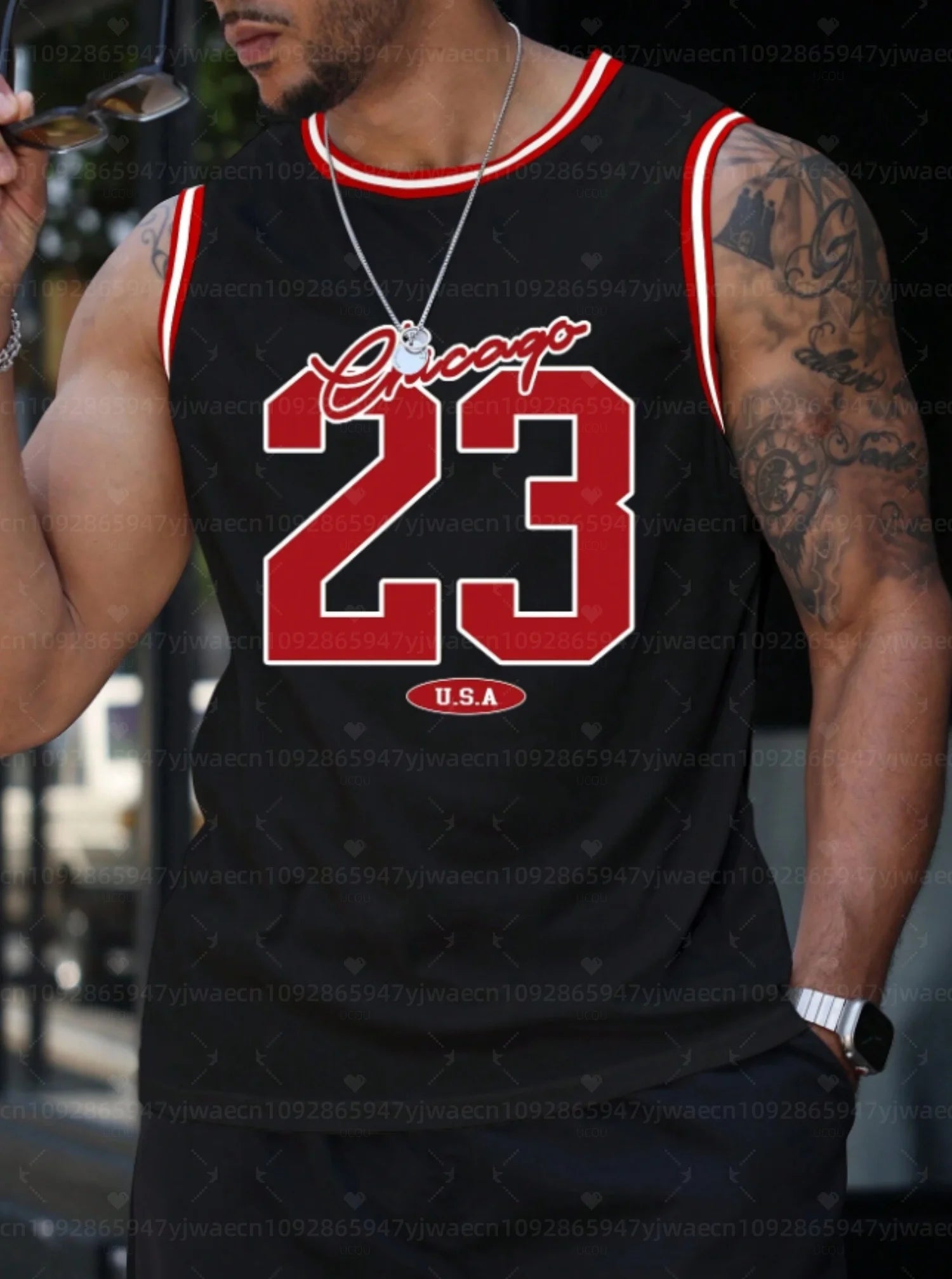 2026 Summer Men's Women Chicago No.23 Graphic Tank Top Sleeveless Basketball Jersey Vest Men Round Neck Sports Gym Vest