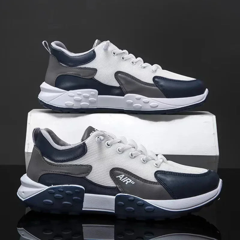 Thick Sole Mens Sneakers Fashion Man Shoe Versatile Vulcanized Shoe Lace Up Outdoor Running Shoes Anti-slip Zapatillas De Hombre