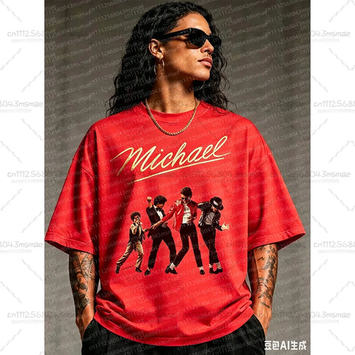 2026 Michael Jackson T-shirt Children Clothing Singer Printed Tops Boy Girl MJ Summer Tee Shirts Casual Clothes  Birthday Gift
