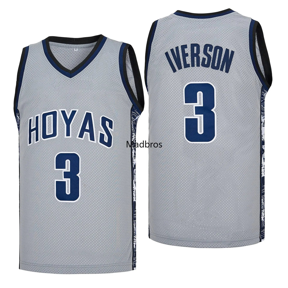 Allen Iverson Jersey 3 Georgetown Basketball Jersey Retro High School Mens Shirt All Stitched Us Size S-XXXL