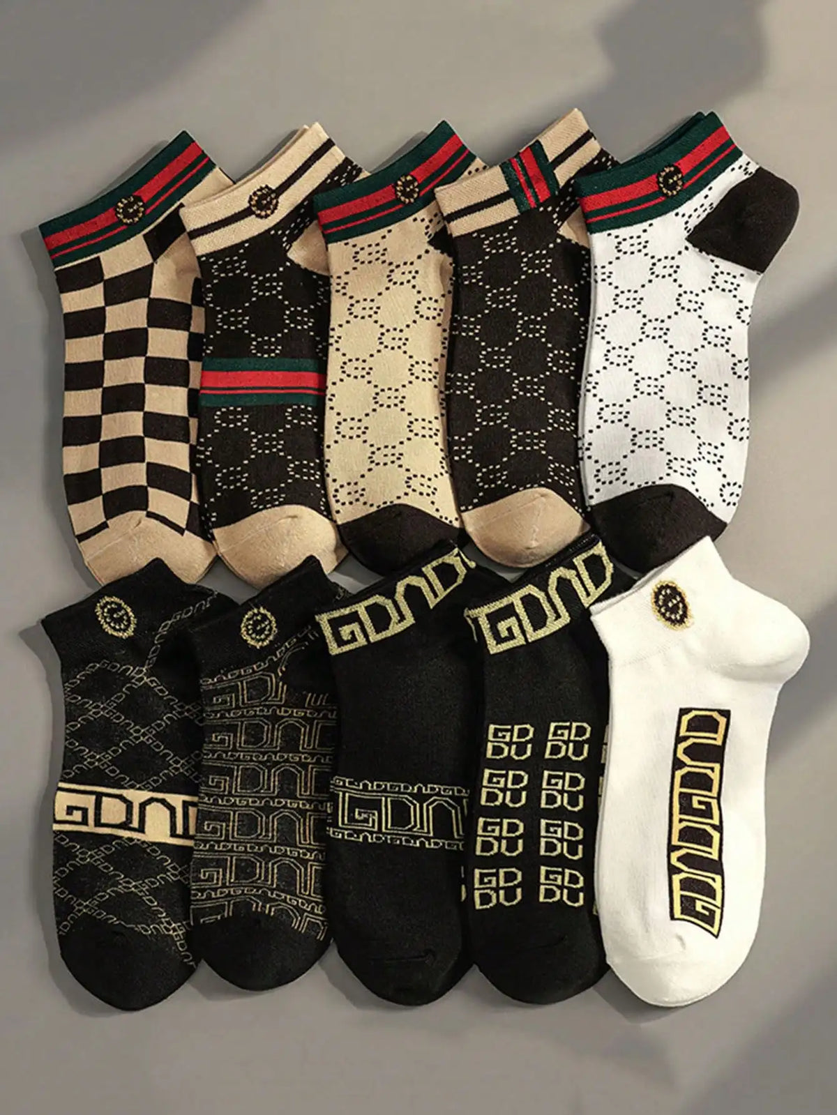 5 Pairs Men's Fashionable Low-Cut Socks