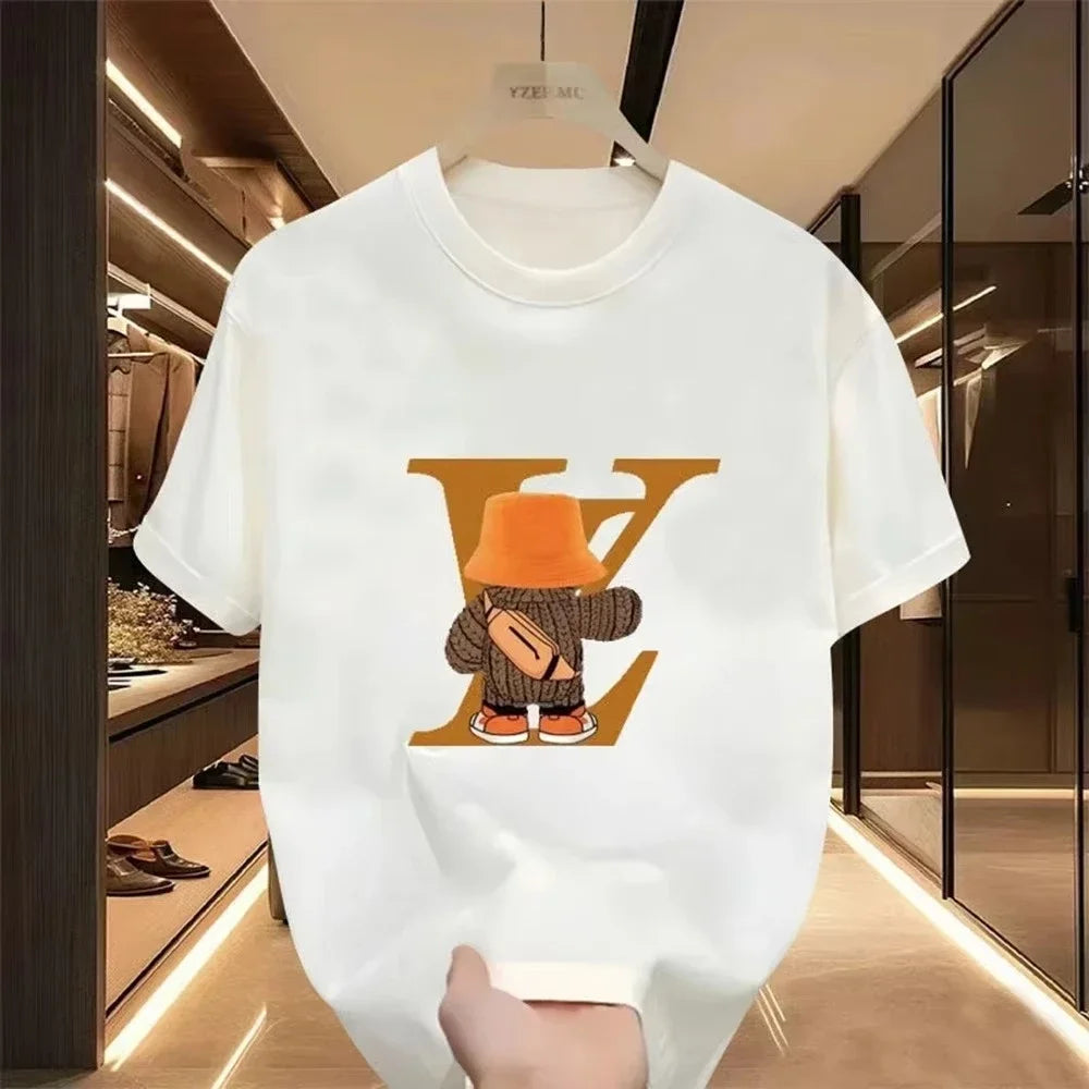 2026 Hot Sale Men Women Casual T Shirt Designer Tees Print Short Sleeve Oversized Top Round Neck Men Women Cotton T-Shirts