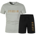 Summer Fashion Trendy Casual Sports Two Piece Set Youth Men's Short sleeved T-shirt+Shorts Set