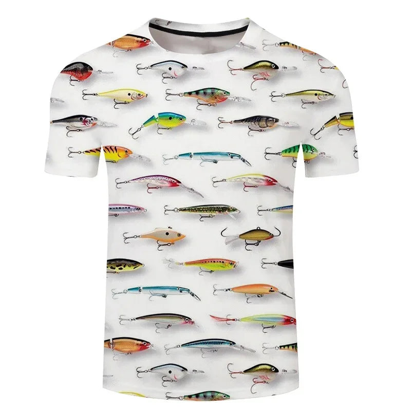Fishing Is Calling You Crewneck Printed T Shirts Graphic Hipster Work Out Summer Streetwear Top Tee Men Women Clothing