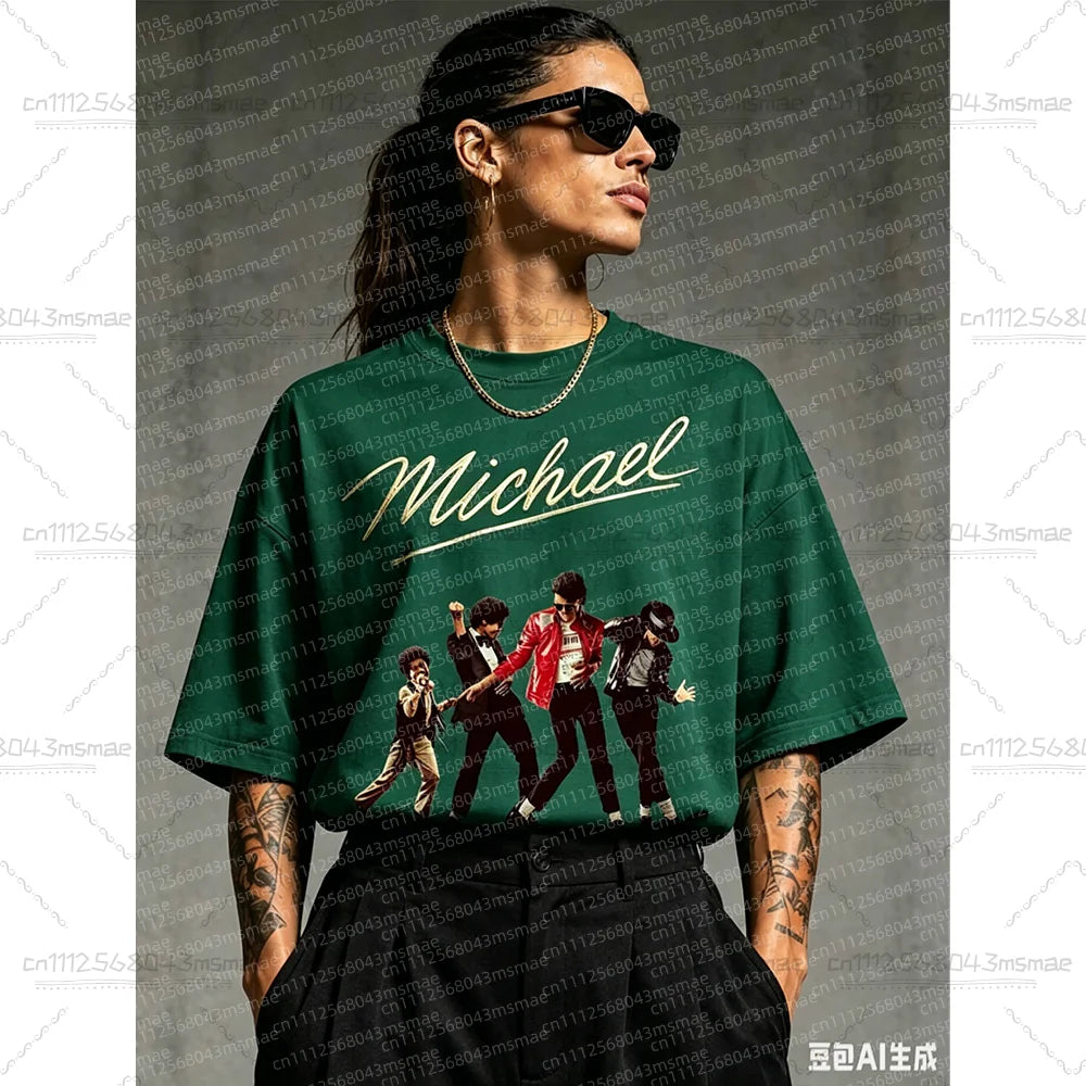 2026 Michael Jackson T-shirt Children Clothing Singer Printed Tops Boy Girl MJ Summer Tee Shirts Casual Clothes  Birthday Gift