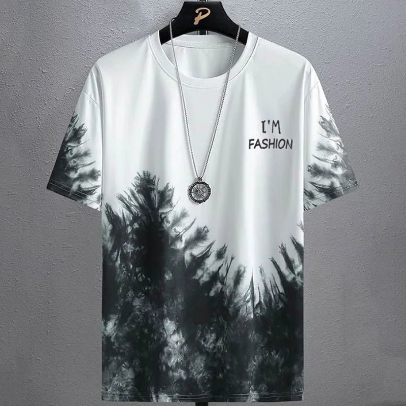 T shirt for Men 2025 New man Clothing Trendy Fitness streetwear Polyester O-Neck Casual T-shirt Male Oversized Y2k tops T-shirts