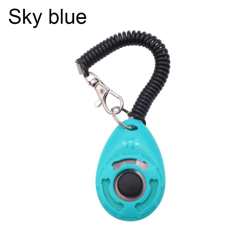 Dog Training Clicker Pet Cat Dog Click Trainer Use for Cat Puppy Birds Horses Aid Adjustable Wrist Strap Sound Key Chain