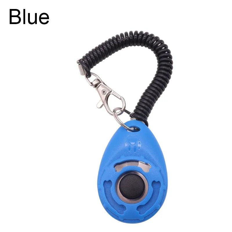 Dog Training Clicker Pet Cat Dog Click Trainer Use for Cat Puppy Birds Horses Aid Adjustable Wrist Strap Sound Key Chain