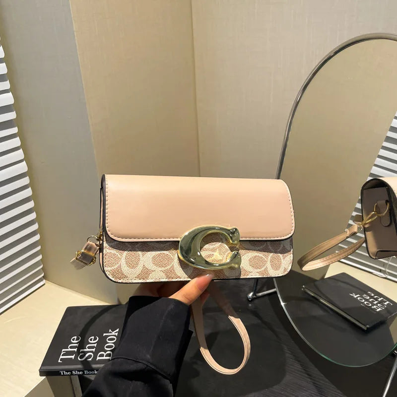 New Bag Women's New Versatile Small Square Bag Fashion Design Retro Tofu Bag High-grade Texture Shoulder Messenger Bag