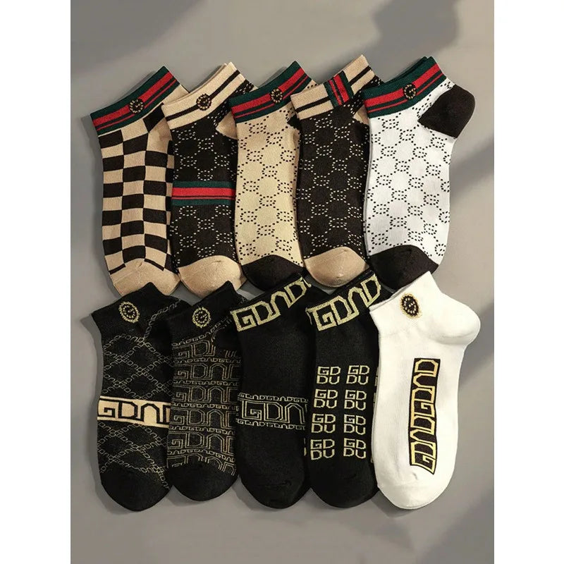 5 Pairs Men's Fashionable Low-Cut Socks