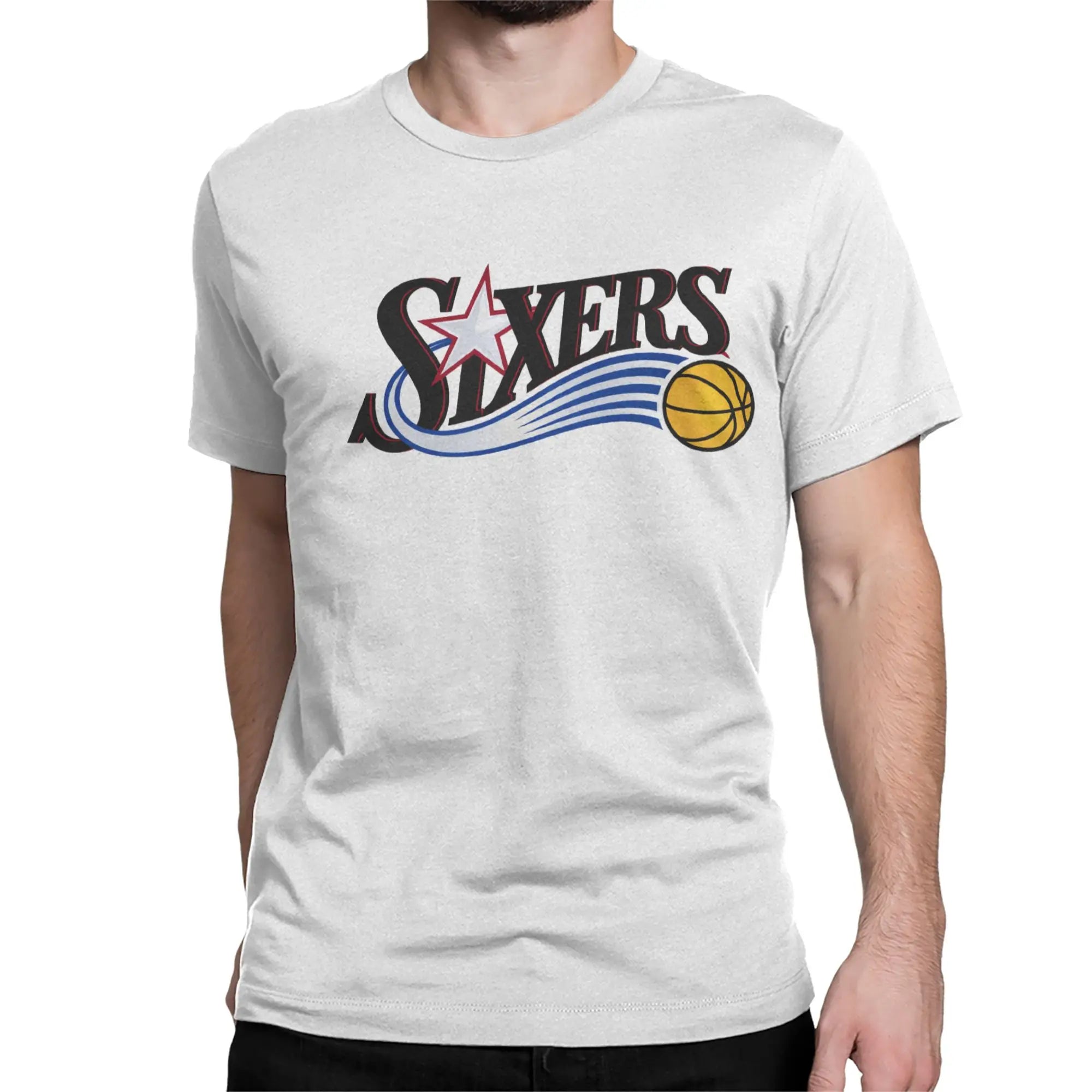 Men Women Sixers 3 Allen Iverson T Shirts  Cotton Tops Funny Short Sleeve Round Neck Tee Shirt Plus Size T-Shirt