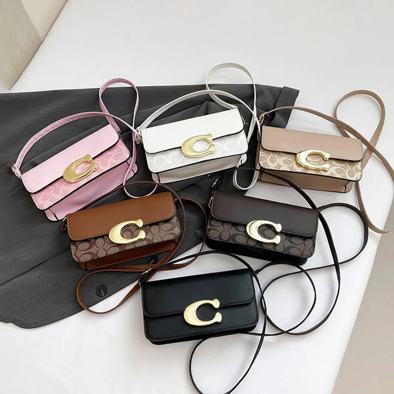 New Bag Women's New Versatile Small Square Bag Fashion Design Retro Tofu Bag High-grade Texture Shoulder Messenger Bag